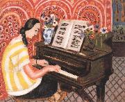 Henri Matisse woman at tbe piano painting